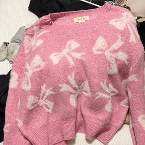 Pink Bow Sweater